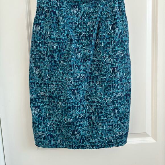 Lilly Pulitzer Women’s Cursive Cowl Neck Sheath Pencil Dress Sz 0 - Picture 4 of 10